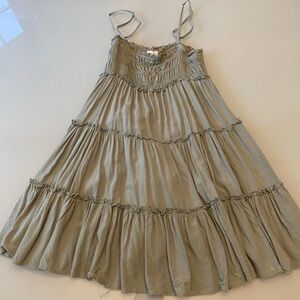 Aeropostale Women's Tiered Mini Dress in Light Green